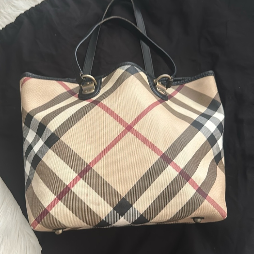 Authentic Burberry Nova check tote